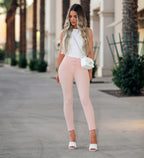 بنطال WR.UP® Drill إصدار محدود - خصر مرتفع - طول 7/8 - لون خوخي